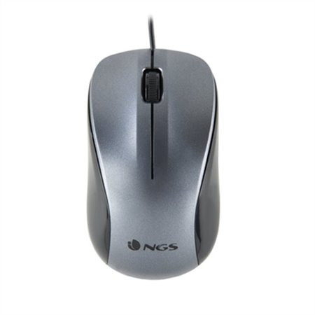 Mouse óptico ngs com fio, cabo cinza 1,3 m - 2 botões - 1200 dpi