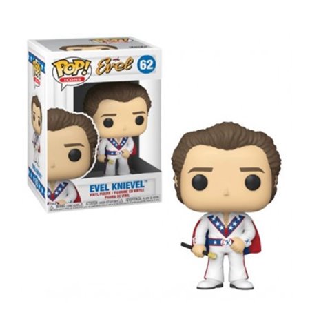 Ícones Funko Pop Evel Evel Knievel com opção Chase 49837