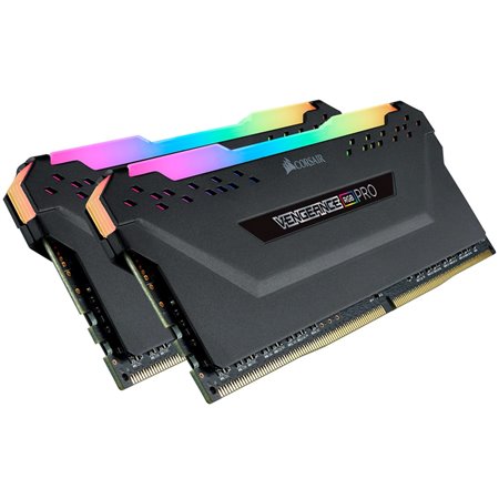 Memória ram ddr4 16gb kit 2x8 corsair vengeance - pc4 - 25600 - 3200mhz - c16 rgb preto