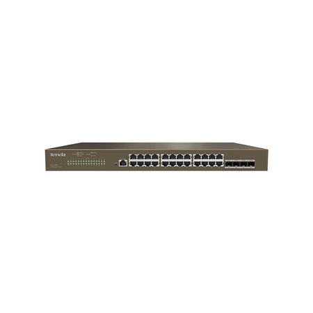 Switch 29 portas tenda teg5328f 24 portas ethernet gigabit 4 portas sfp 1 porta de console gerenciável l3