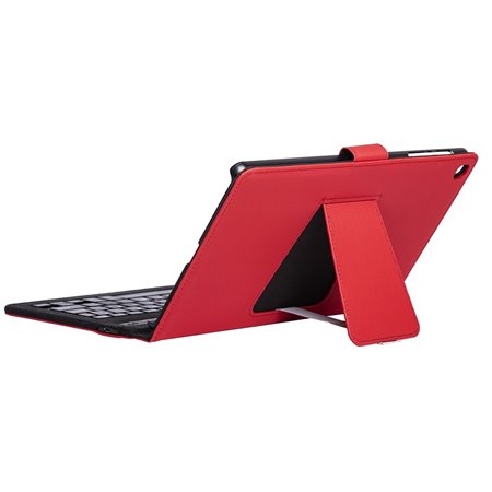 Estojo ht prateado para tablet samsung tab a8 10,4 polegadas 2022 com teclado bluetooth vermelho