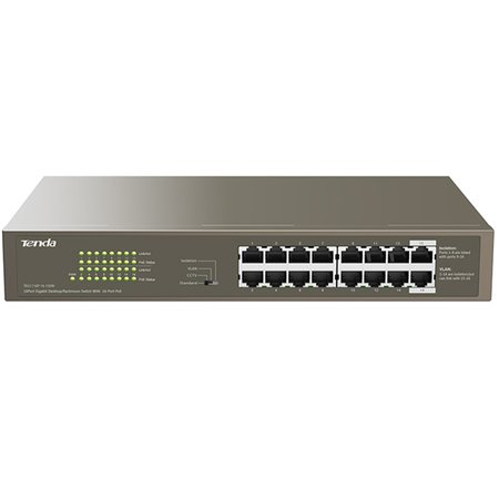 Switch 16 portas ethernet gigabit 10 - 100 - 1000 tenda