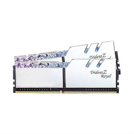 Memória ram ddr4 16g 2x8g pc3600 g.skill trident z roy royal silver - rgb - cl18 - 22 - 22 - 42