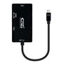 USB tipo ca vga - dvi - conversor hdmi nanocabo 10cm - macho - fêmea