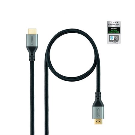 Cabo HDMI 2.1 nanocabo ultra alta velocidade 2m - macho - macho - alta velocidade - 8k - 3d - 48gbps - preto