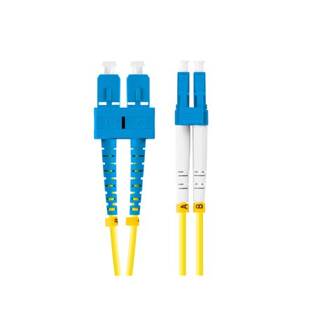 Fibra óptica patch cord sc - upc para lc - upc lanberg 2m mono duplex g657a1 lszh amarelo