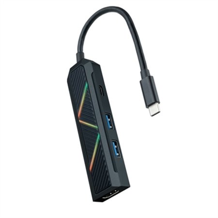 Nanocable hub 4 em 1 usb tipo c - usb - hdmi - 15cm - macho - fêmea