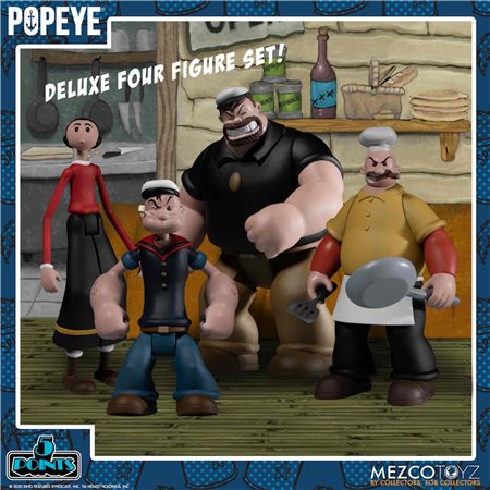 Set 4 figuras mezcotoys popeye box 10 cm popeye 5 pontos