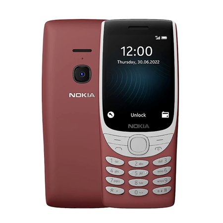 Telemóvel nokia 8210 vermelho 2,8 polegadas - 128mb rom - 48mb ram - 0,3mpx - 4g