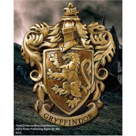 Escudo de parede a coleção nobre harry potter casa gryffindor resina 20 x 28 cm