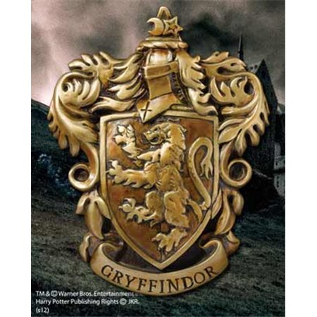 Escudo de parede a coleção nobre harry potter casa gryffindor resina 20 x 28 cm