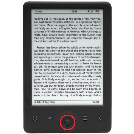 Livro eletrônico ebook denver ebo - 635l 6 polegadas - e - link - luz frontal - 4gb - micro usb