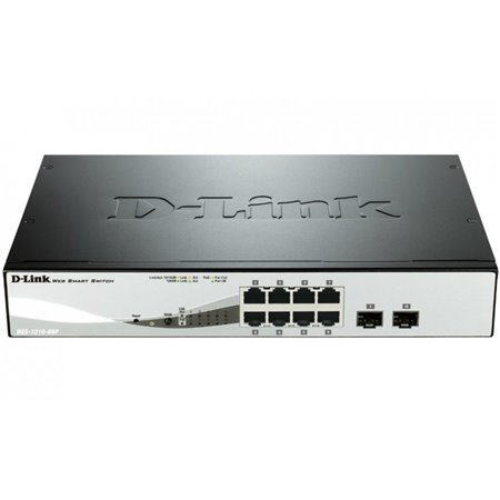 Switch d - link 8 portas ethernet gigabit 10 - 100 - 1000 poe layer2 smartiii