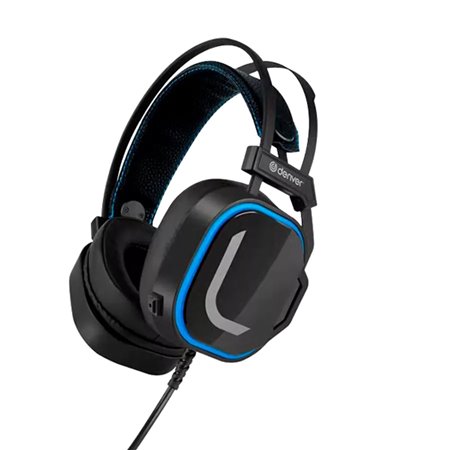 Fones de ouvido para jogos denver ghs - 131 - usb - preto