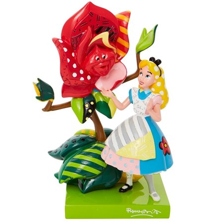 Figura enesco disney alice no país das maravilhas alice conversando com a rosa