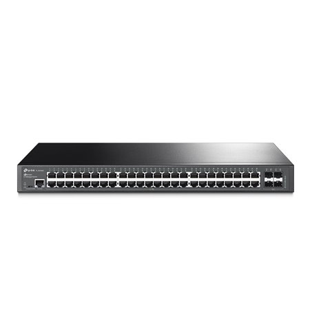 Switch 48 portas tp - link 10 - 100 - 1000 rack 19 polegadas 1u +4sfp gerenciamento l2