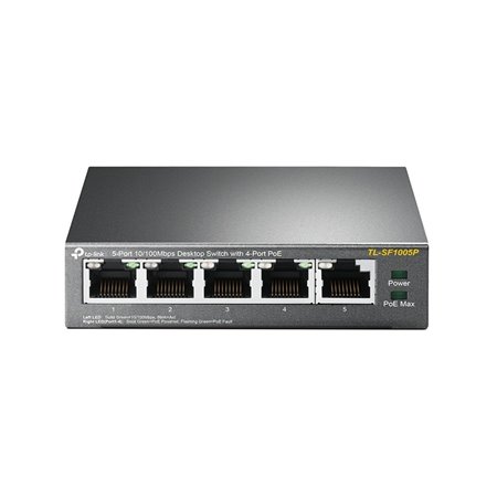 Switch 5 portas tp - link tl - sf1005p 10 - 100 4 portas poe