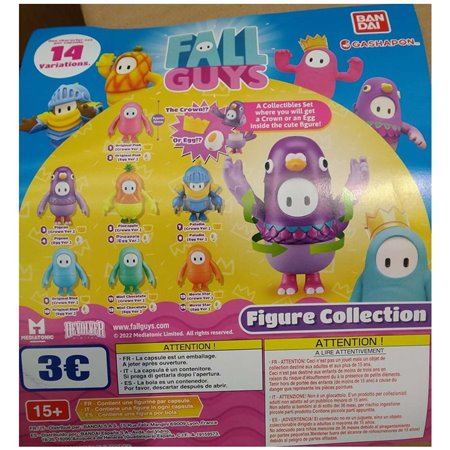 Set gashapon bandai figure lote 50 itens fall guys 14 variações edição coroa