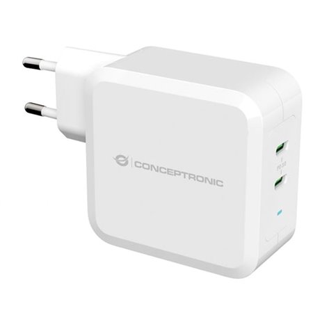 Carregador pd Conceptronic 2 portas usb - c althea - 100w - branco