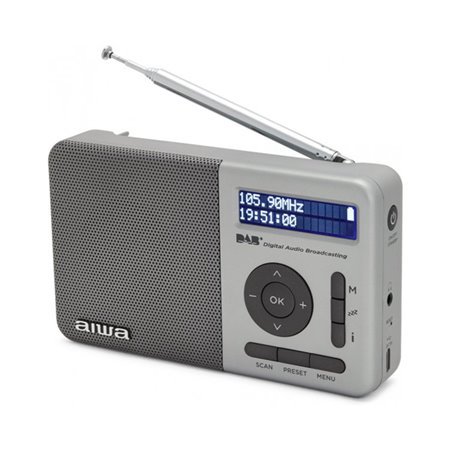 Rádio portátil aiwa rd - 40dab prata