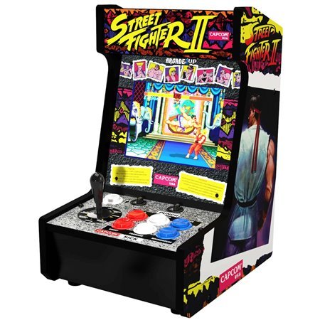 Console de arcade retrô 1 up street fighter ii