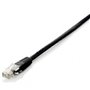 Patch cord de cabo vermelho rj45 u - utp cat6 1m preto