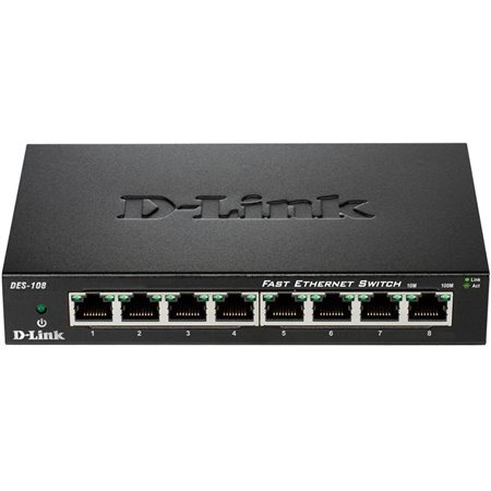 Switch 8 portas 10 - 100 fast ethernet d-link