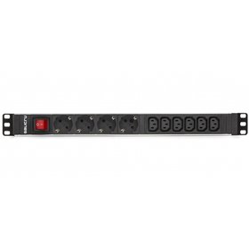 Filtro de linha Salicru para rack 19 polegadas sps pdu 4 soquetes schuko 6 soquetes iec switch