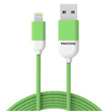 Nylon Pantone Lightning para cabo USB 1,5 m verde