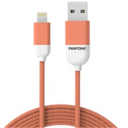 Nylon Pantone Lightning para cabo USB 1,5 m laranja