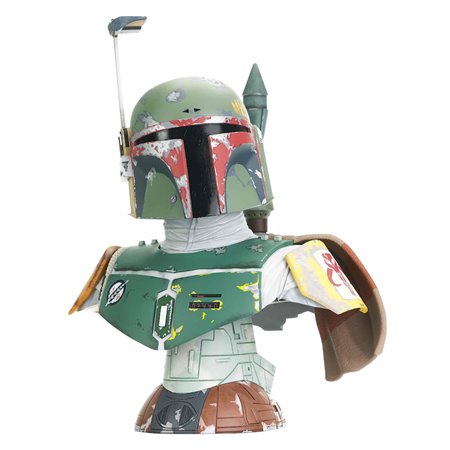 Figura estátua busto diamante selecione brinquedos lendas de guerra nas estrelas em 3d boba fett episódio v escala 1 - 2