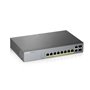 Switch 12 portas zyxel gs1350 - 12hp 12x gigabit poe 130w gerenciável em rack