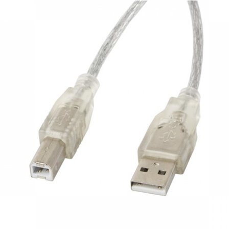 Cabo USB tipo ba usb 2.0 tipo a lanberg 1,8m - macho - macho - transparente