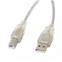 Cabo USB tipo ba usb 2.0 tipo a lanberg 1,8m - macho - macho - transparente