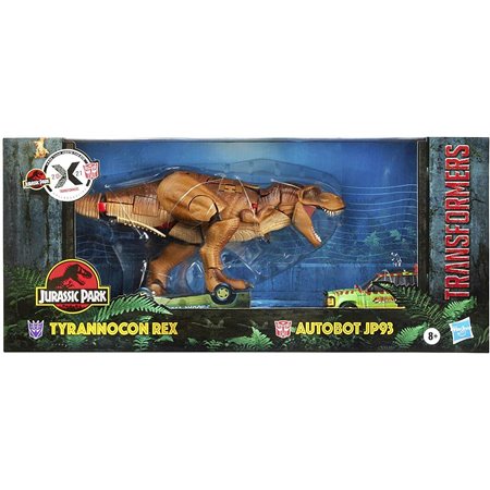 Figuras hasbro tyrannocon rex + autobot jp93 pack 2 transformadores colaborativos