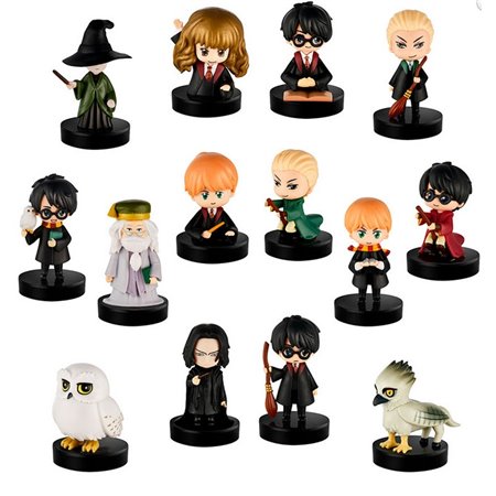 Figuras com selo harry potter s2 pack 2 caixa de janela 5cm aleatório