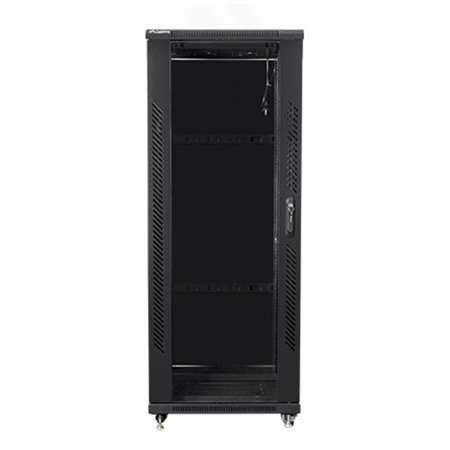 Armário rack de piso Lanberg 32u - 600x600x1603 19 polegadas flat pack preto