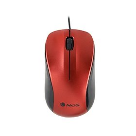 Mouse óptico ngs com fio crew red cable 1,3m - 2 botões - 1200 dpi