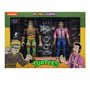 Pack 2 figuras neca rat king & vernon figura de ação em escala de 18 cm tmnt cartoon re-run