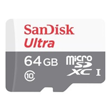 Cartão de memória micro secure digital sd hc + adaptador sandisk - 64gb - classe 10 - sdhc 100mb - s