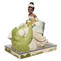 Figura enesco disney princesa tiana e tiana o sapo com crocodilo