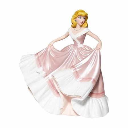 Figura enesco disney cinderela cinderela com vestido rosa