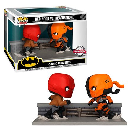 Pacote duplo Funko Pop Moments DC Red Hood vs Deathstroke Exclusivo 48886