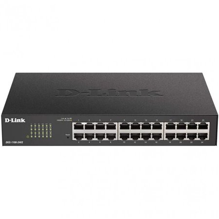 Switch d - link 24 portas gerenciáveis gigabit ethernet 10 - 100 - 1000 easysmart