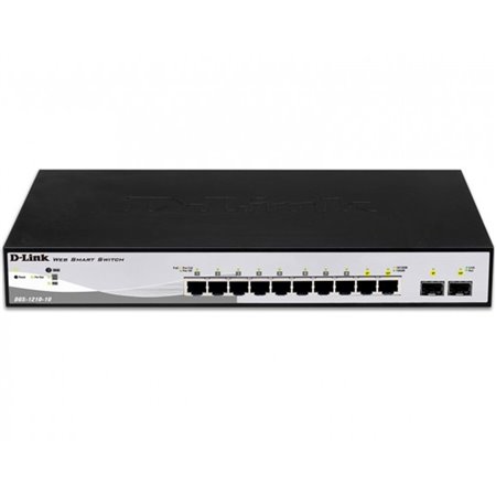 Switch d - link 10 portas gerenciáveis 8 gigabit ethernet 10 - 100 - 100 2 sfp layer2 smartiii