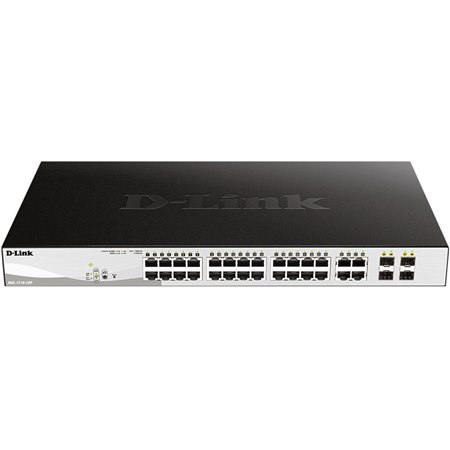 Switch d - link 28 portas gerenciáveis 24 10 - 100 - 1000 poe layer2 smartiii