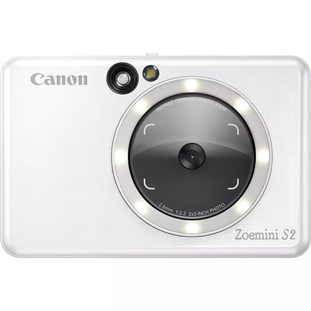 Impressora de câmera instantânea canon zoemini s2 pearl white - 8mp - bluetooth - capacidade 10 folhas