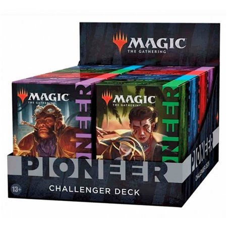 Caixa de booster de jogo de cartas Wizards of the Coast Magic The Meeting Pioneer Challenger Deck Display 8 Decks Inglês
