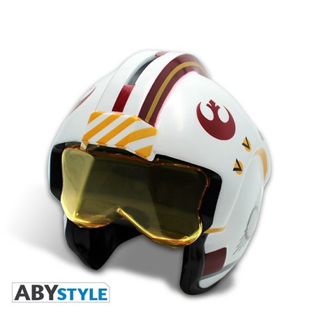 Figura cofrinho abystyle capacete piloto de star wars x - asa