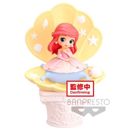 Figura banpresto q posket disney a pequena sereia ariel vestido rosa ver. b